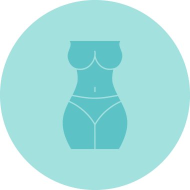 Kadın. Web simgesi basit illüstrasyon