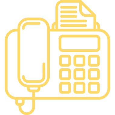 Banka telefon simgesi, vektör illüstrasyonu