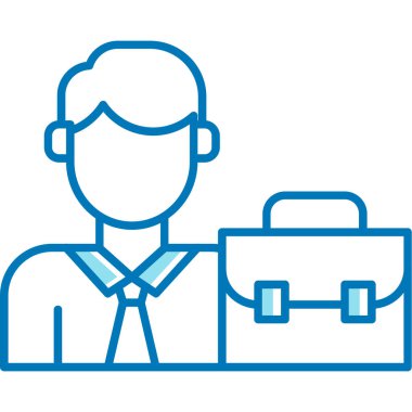 Takım elbiseli bir adamın vektör çizimi