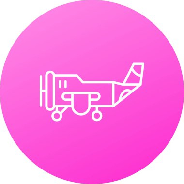 Uçak simgesinin vektör illüstrasyonu