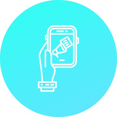 akıllı telefon simgesi vektör çizimi