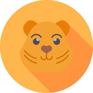 hayvan yüzü ikon vektör illüstrasyonu