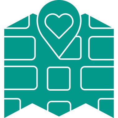 Kalp simgesi, basit vektör çizim