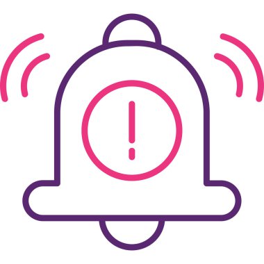 Alarm çanı simgesi vektör illüstrasyonu