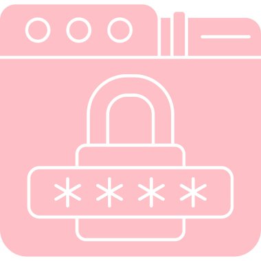 parola simgesi, vektör illüstrasyonu basit tasarım