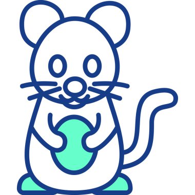 hayvan fare evcil hayvan simgesi - taslak biçimi