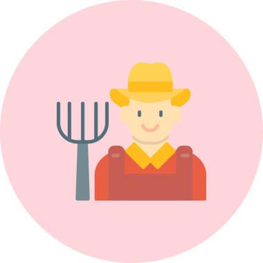 çiftçi vektör çemberi modern simge