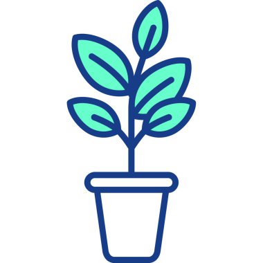 Bitki. Web simgesi basit illüstrasyon