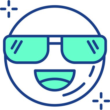 Güneş gözlüğü modern simge, vektör illüstrasyonu