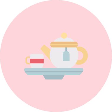 Çay. Web simgesi basit illüstrasyon