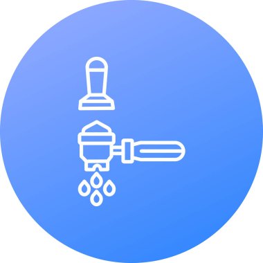 Beyaz arkaplanda çizgi şırınga simgesi izole edildi. Aşı için şırınga, aşı, iğne, grip aşısı. Tıbbi malzemeler. Renkli özet