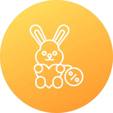 Tavşan. Web simgesi basit illüstrasyon