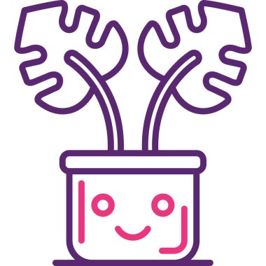 Bitki. Web simgesi basit illüstrasyon