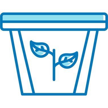 Geri dönüşüm kutusu simgesi, basit vektör illüstrasyonu