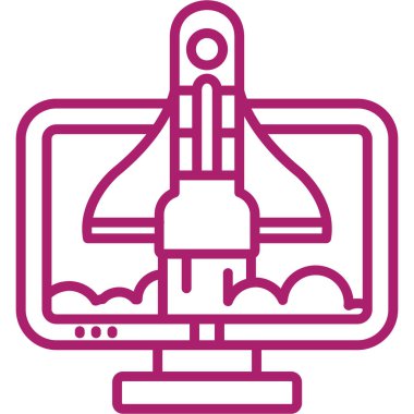 Uydu Simgesi, vektör illüstrasyonu