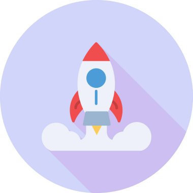 roket ikonu vektör illüstrasyonu