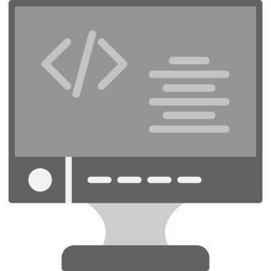 düz biçimli bilgisayar kodlama simgesi