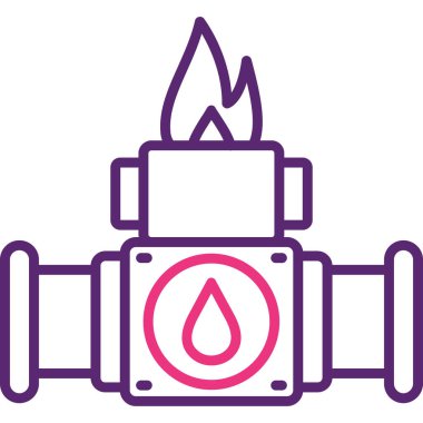gaz tankı ikonu vektör illüstrasyonu