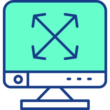 bilgisayar izleme simgesi, vektör illüstrasyonu