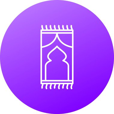 Beyaz arka planda izole edilmiş mor ramazan cami simgesi. mor kare düğme. vektör illüstrasyonu