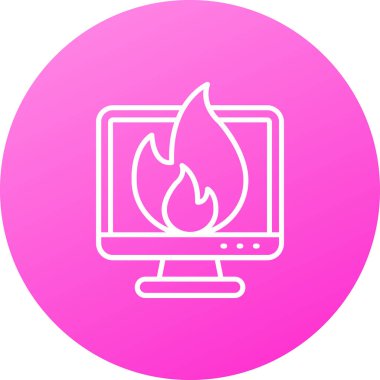 yanan alev vektörü simgesi modern basit vektör çizimi