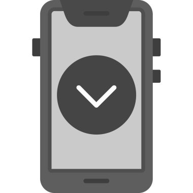 Akıllı saat simgesine sahip akıllı telefon, basit biçim