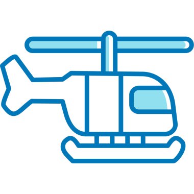 Helikopter. Web simgesi basit illüstrasyon