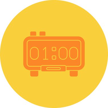 Saat. Web simgesi basit illüstrasyon