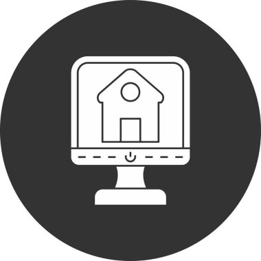 Modern ev simgesinin vektör illüstrasyonu