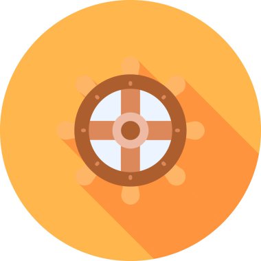 pusula düz vektör simgesi