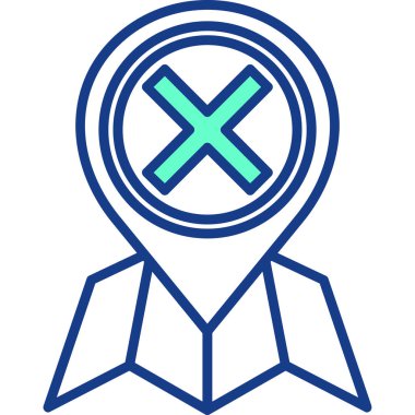 Bir çapraz simgenin vektör illüstrasyonu