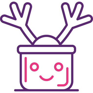 Noel simgesi, vektör illüstrasyonu basit tasarım