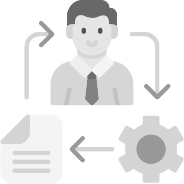 Müdür bey. Web simgesi basit illüstrasyon