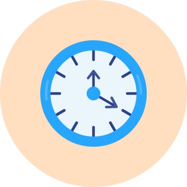 Saat. Web simgesi basit illüstrasyon