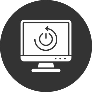 Dizüstü bilgisayar simgesi vektör çizimi