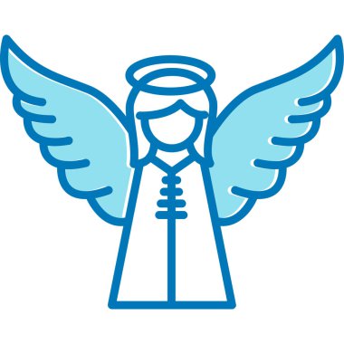 Melek ikonu. Web için melek vektör simgelerinin özet çizimi