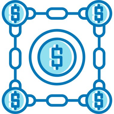 para ikonu vektör illüstrasyonu. Basit para işareti