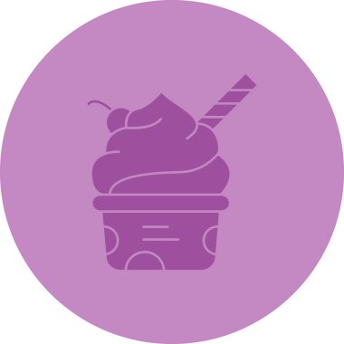 Krema. Web simgesi basit illüstrasyon