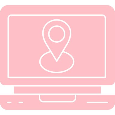 konum. Web simgesi basit illüstrasyon