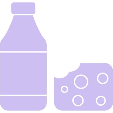 Süt. Web simgesi basit illüstrasyon