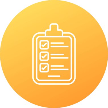 Kontrol listesi simgesi vektör illüstrasyonu