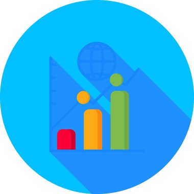 iş grafiği simgesi, vektör illüstrasyonu