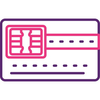 Bilet. Web simgesi basit illüstrasyon