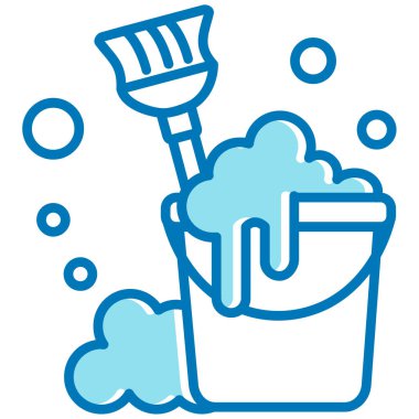 Süpürge temizleme simgesi - taslak biçimi