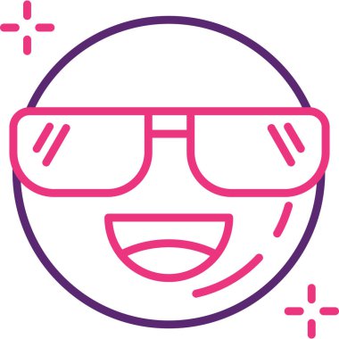 Gözlük. Web simgesi basit illüstrasyon