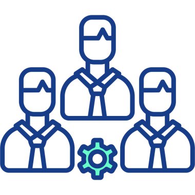 Takım çalışması simgesi vektör illüstrasyonu