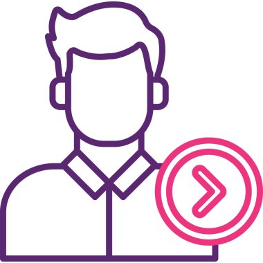 Bir insan simgesinin vektör illüstrasyonu