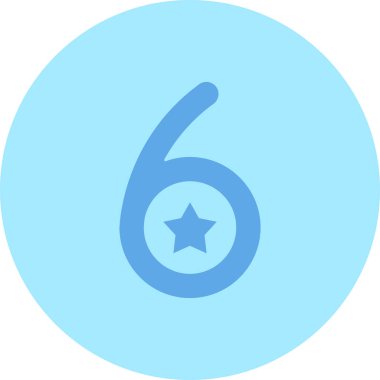 Doldurulmuş beş numara simgesi - özet biçimi