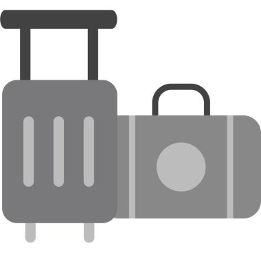 bavul seyahat simgesi doldurulmuş taslak biçiminde