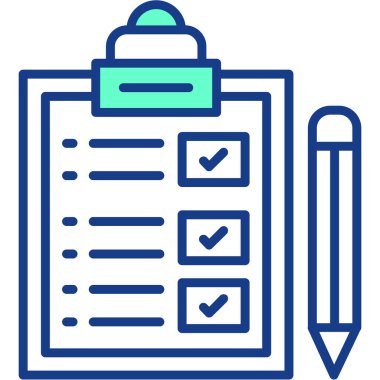 Kontrol listesi. Web simgesi basit illüstrasyon